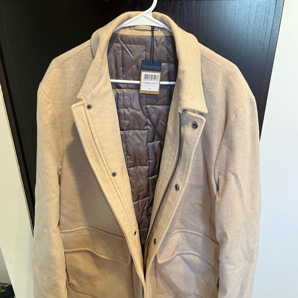 Charles Tyrwhitt Stone Wool City Coat